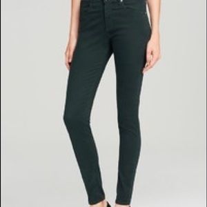AG The Farrah Skinny in Rain Forrest Green